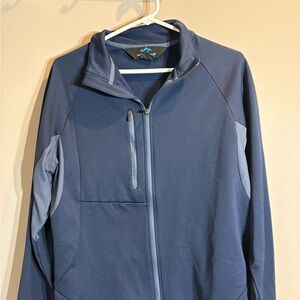 Lightweight Navy Zip-Front Shirt Jacket